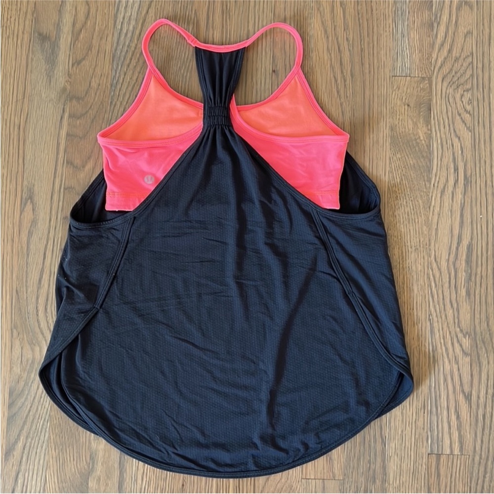 Lululemon Tank Top Bundle Sz 6 Women’s Turbo Tuck Me In Black Orange Gray Sporty - Picture 12 of 12